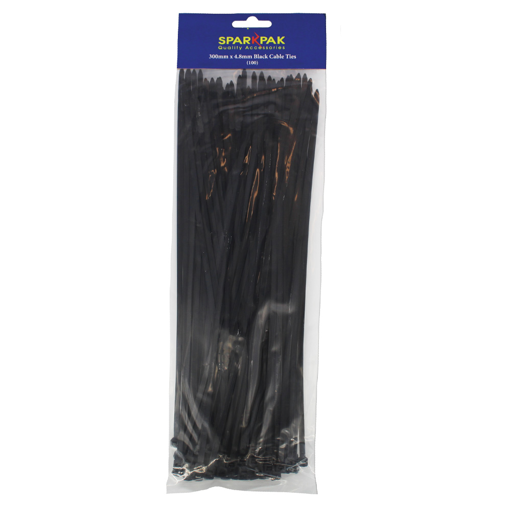 300mm x 4.8mm Cable Ties (100)